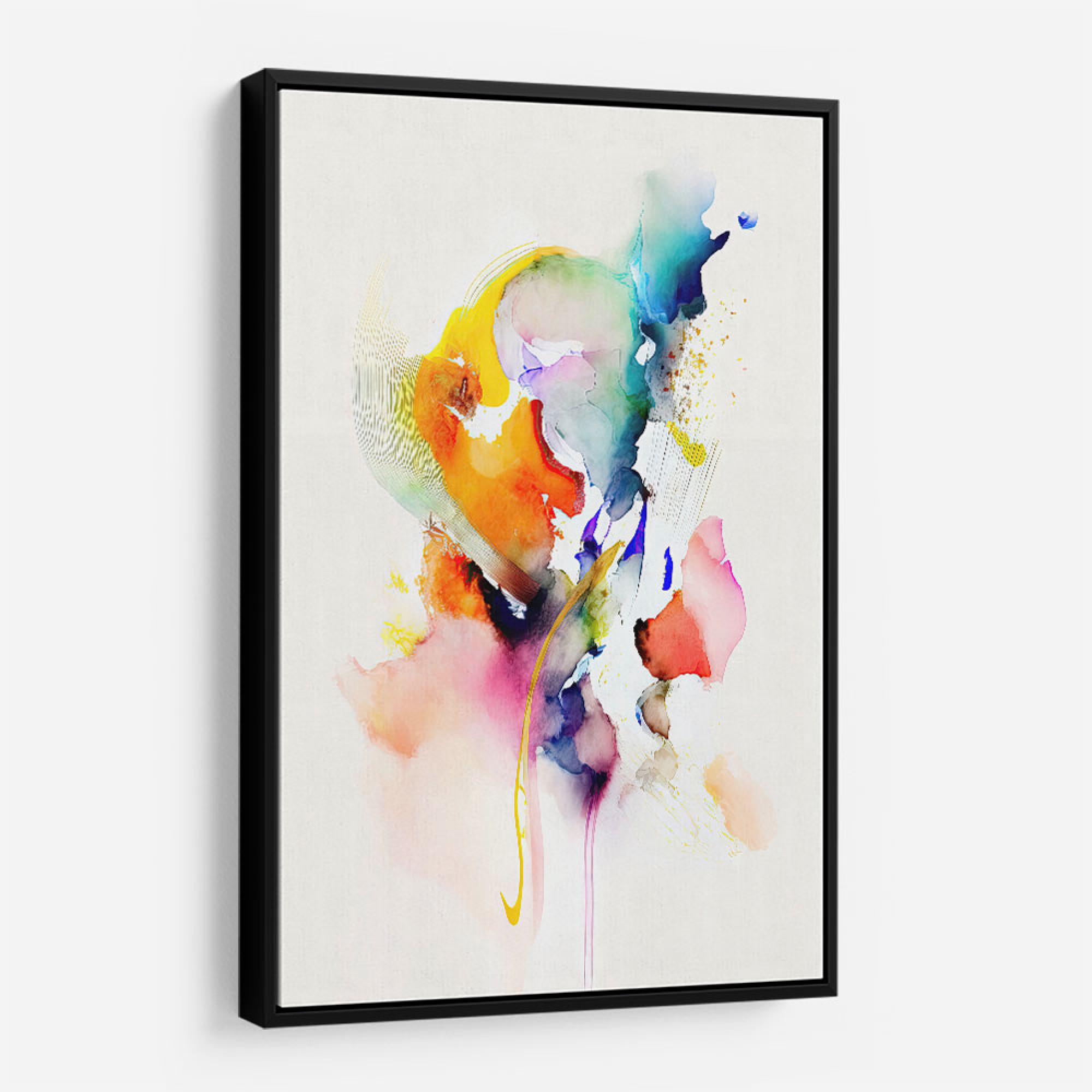 Overlapping Ink Abstract Framed Art main image 1